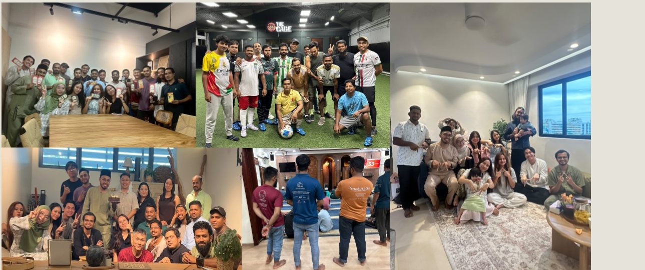 Collage of the Mereka team at events and site days